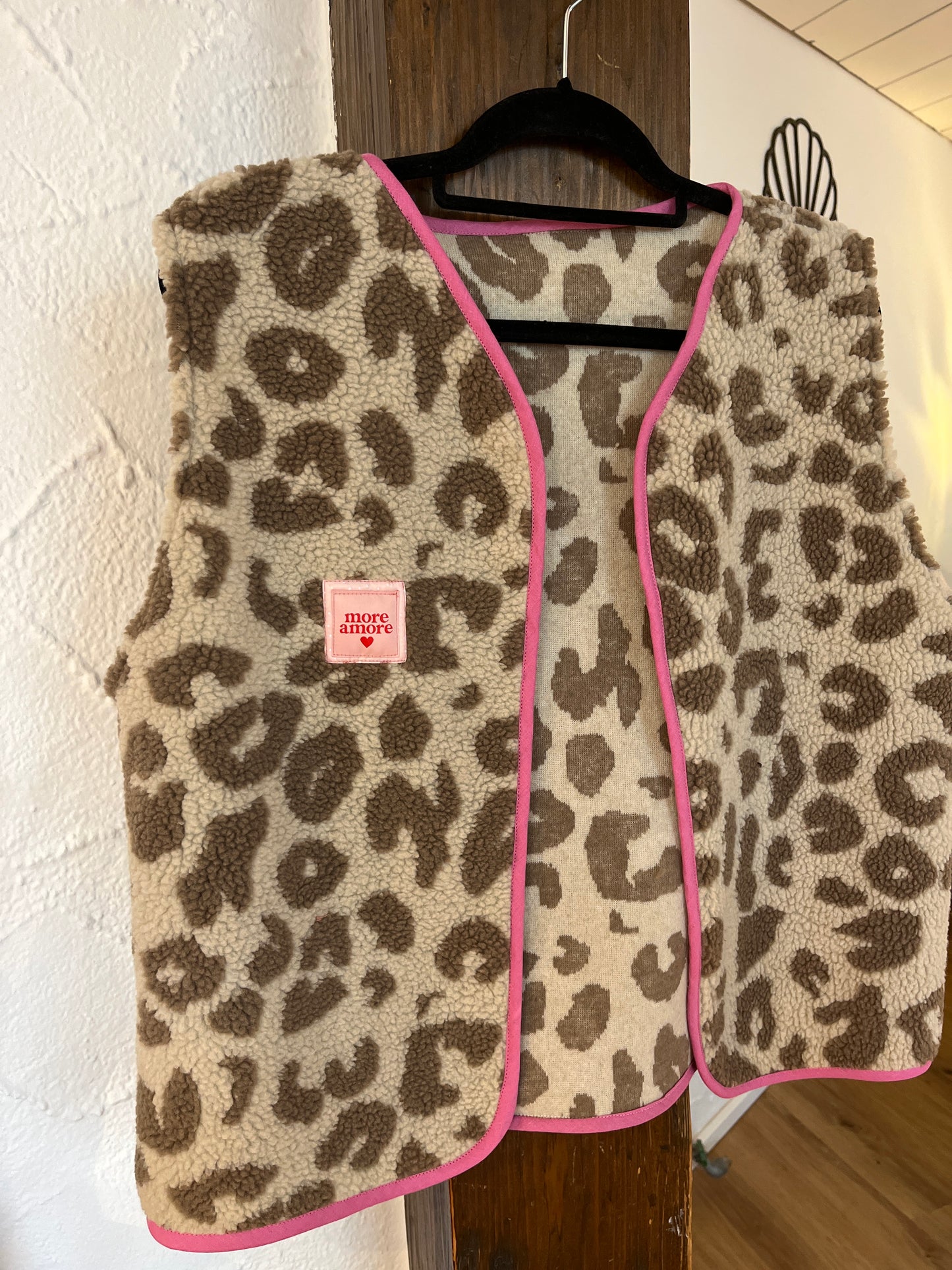 Oversize Weste Größe S/M leo