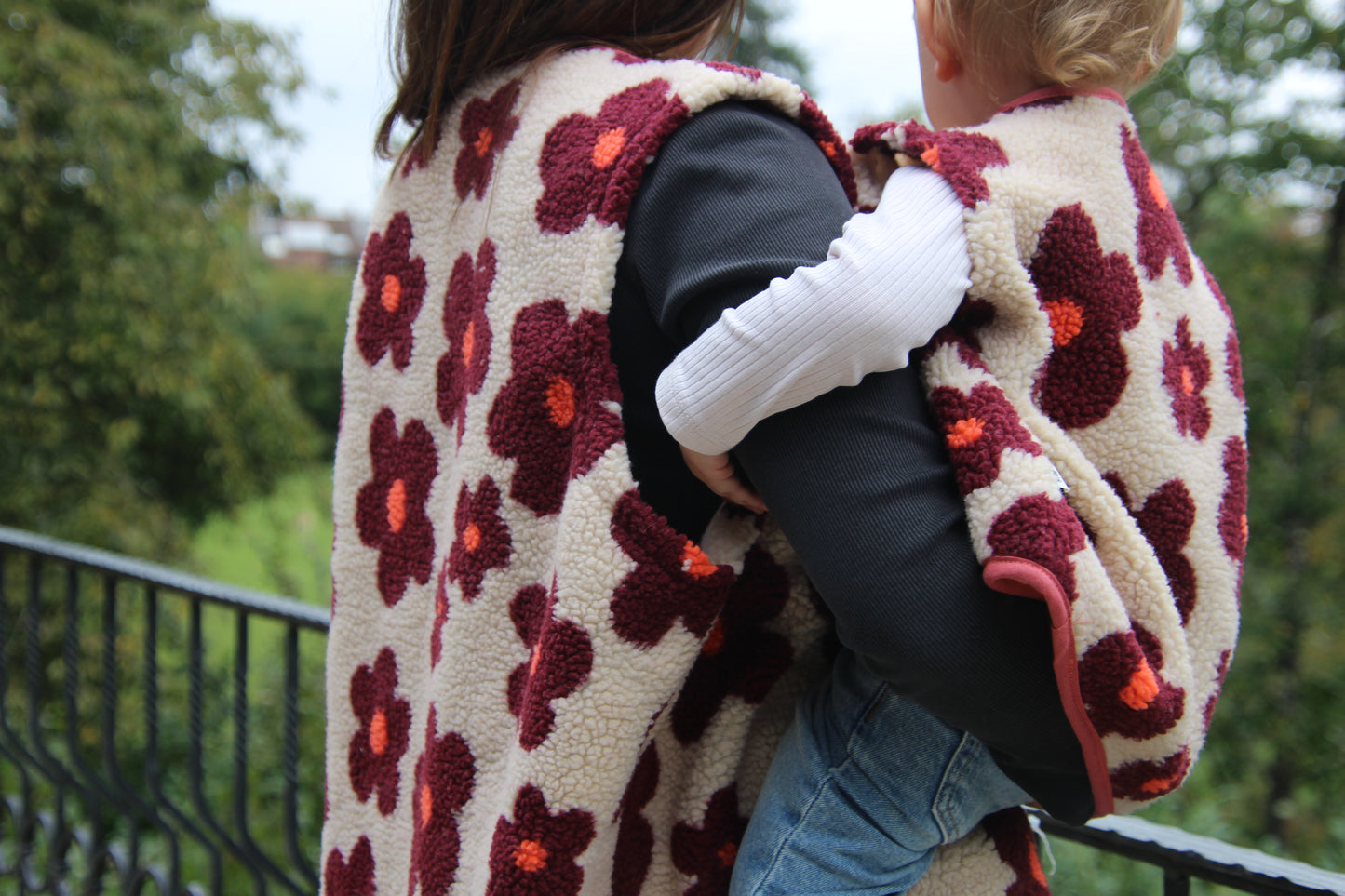 Oversize Weste Größe L Blumen
