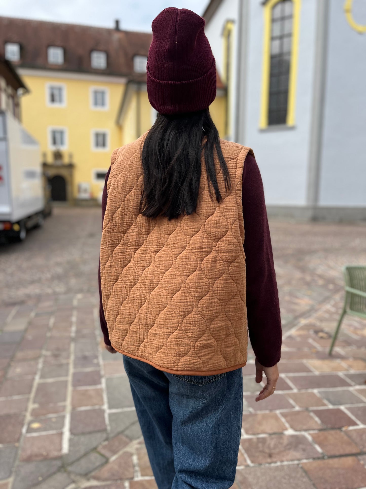 Oversize Weste Größe L Stepp