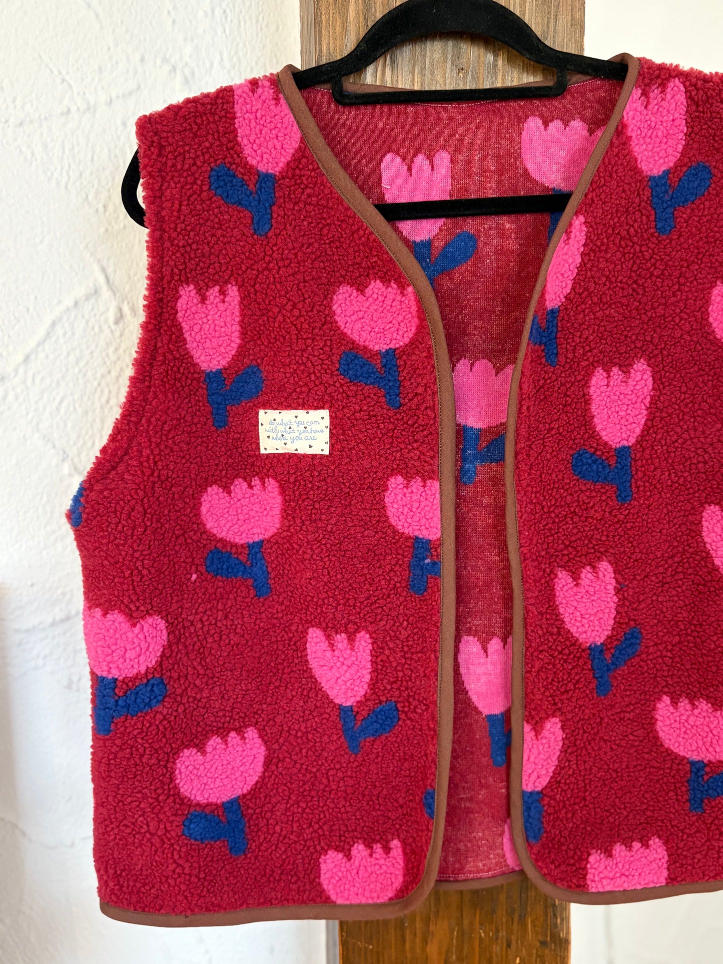 Oversize Weste Größe M Tulpen