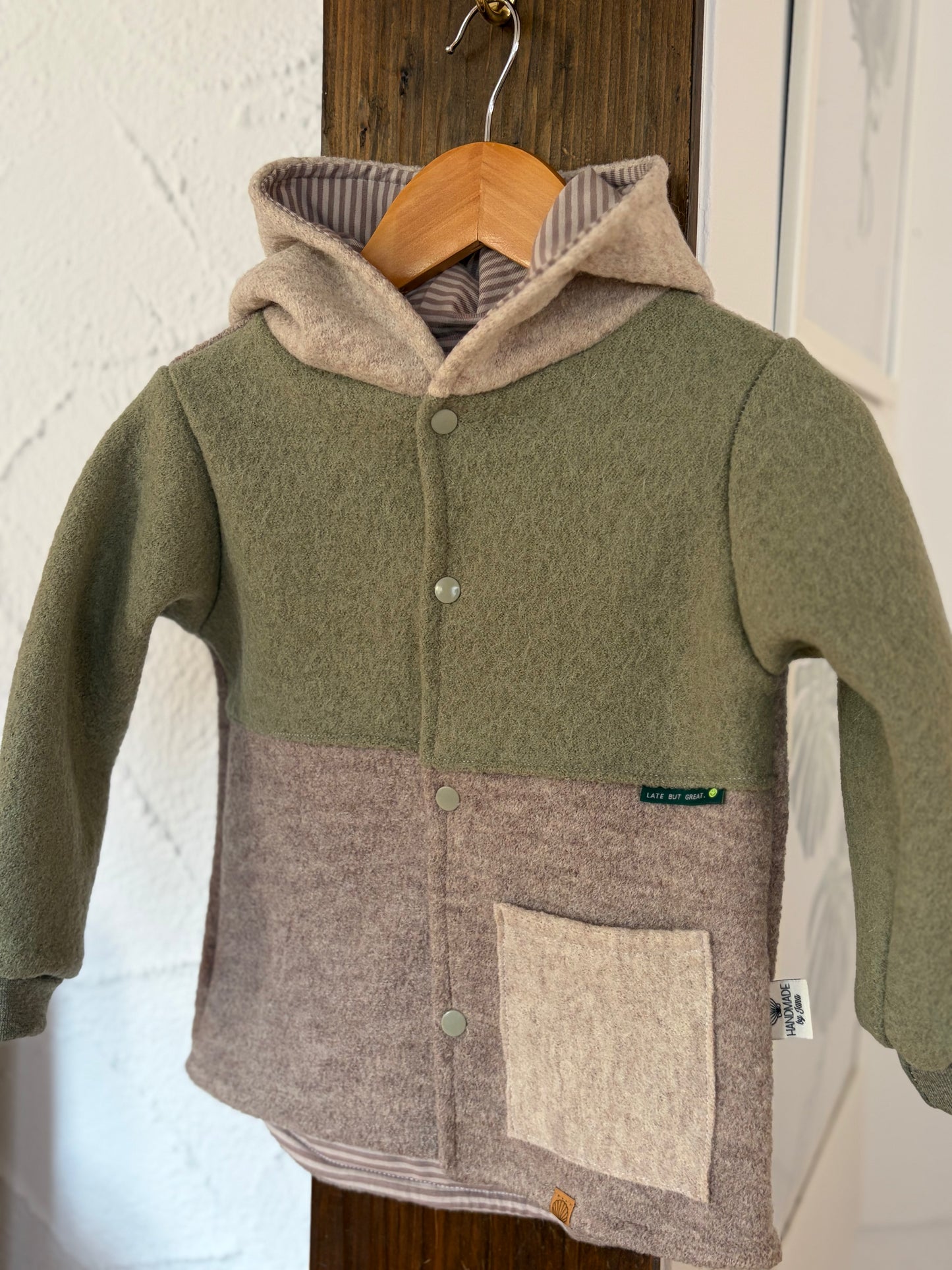 Walkjacke 86/92 Streifen