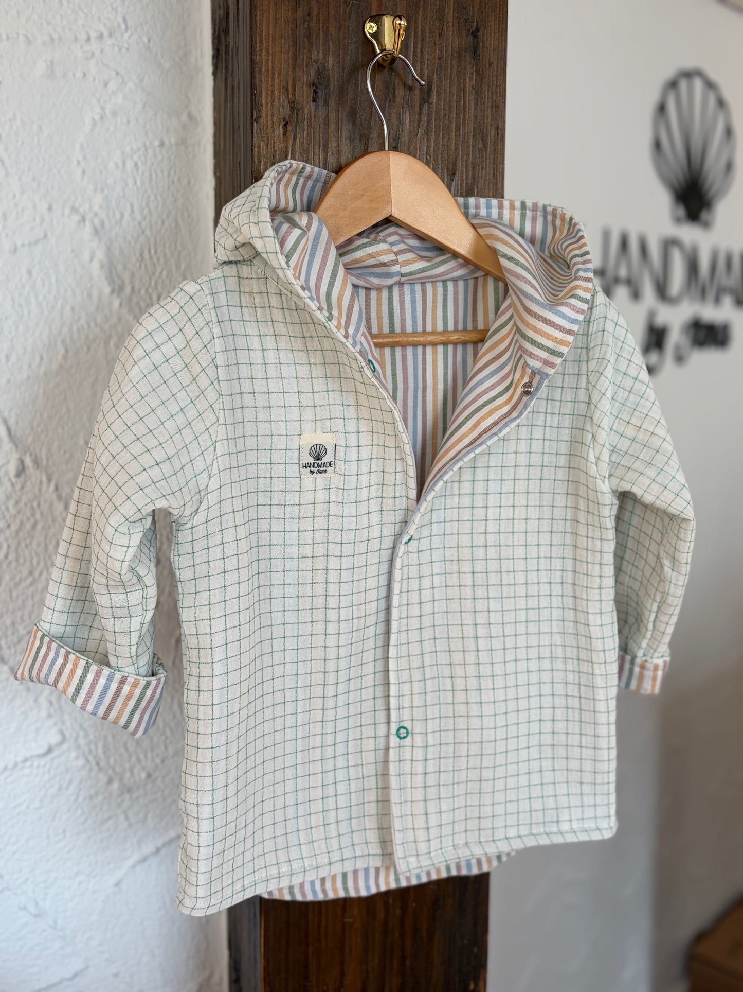 Wendejacke 98/104 aus 100 % Baumwolle – zwei Seiten, ein Lieblingsstück