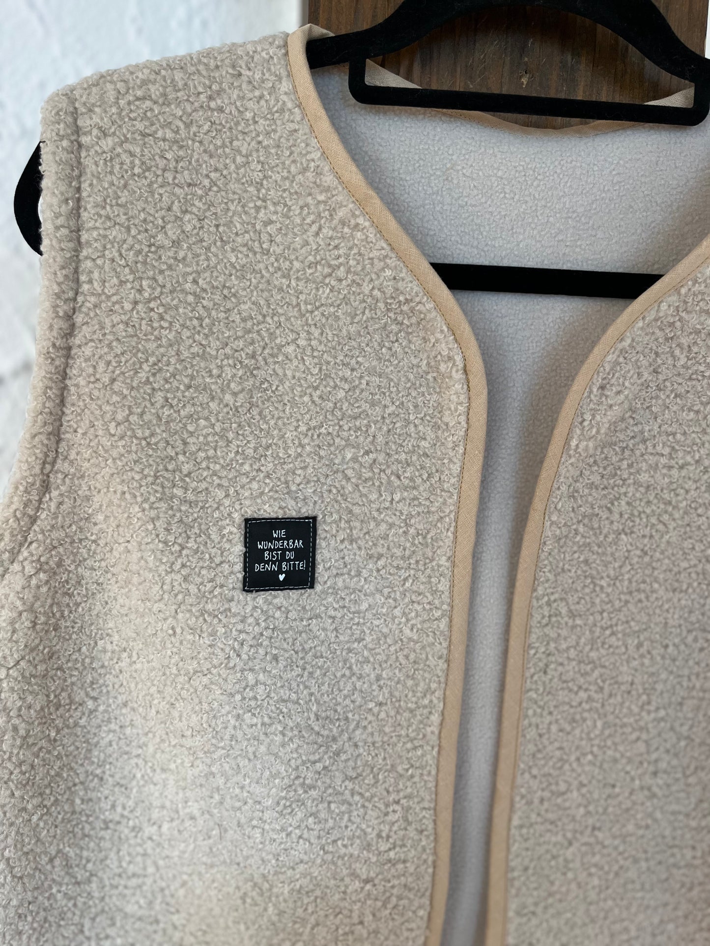 Oversize Weste Größe M crem