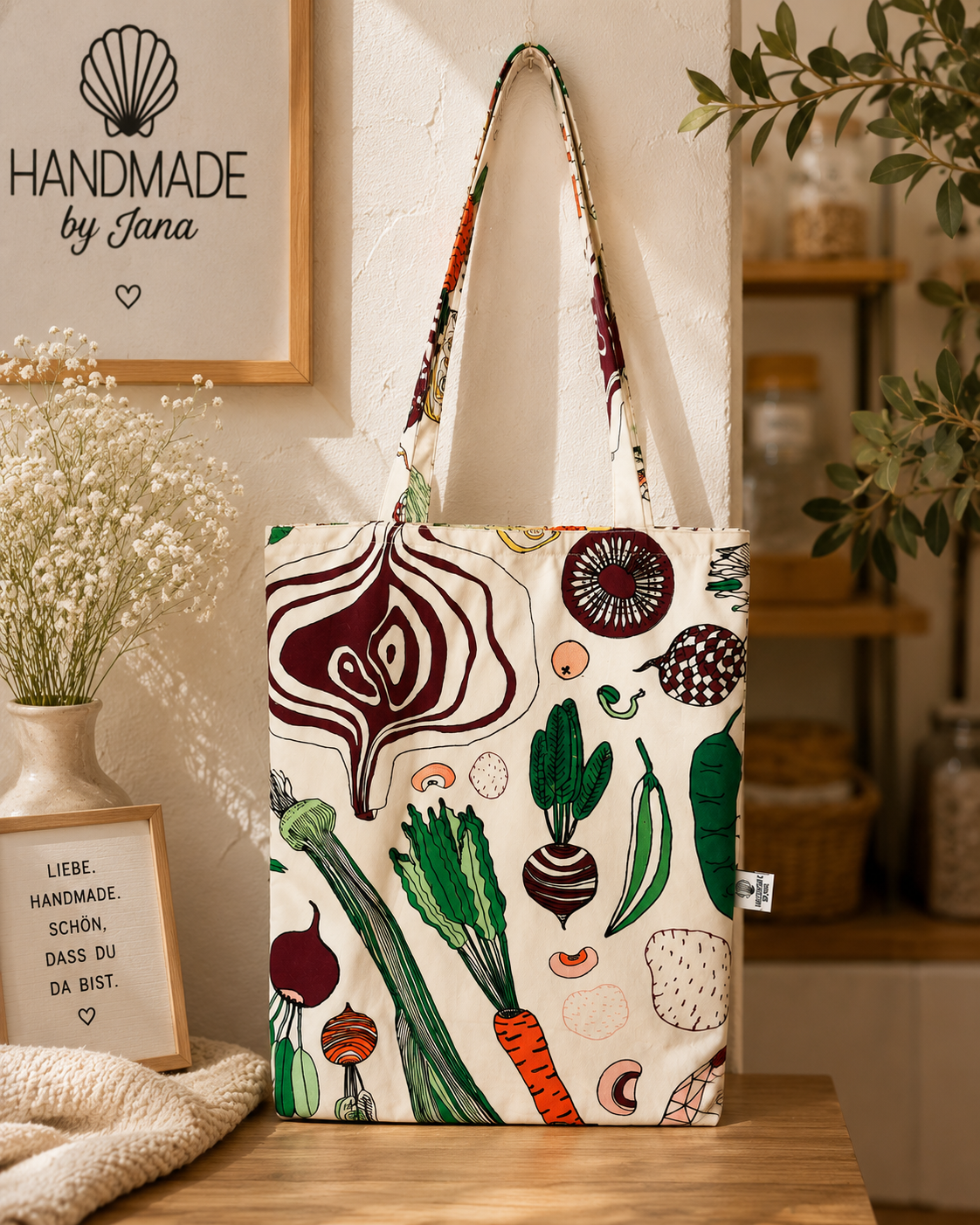 Baumwolltasche Gemüsegarten