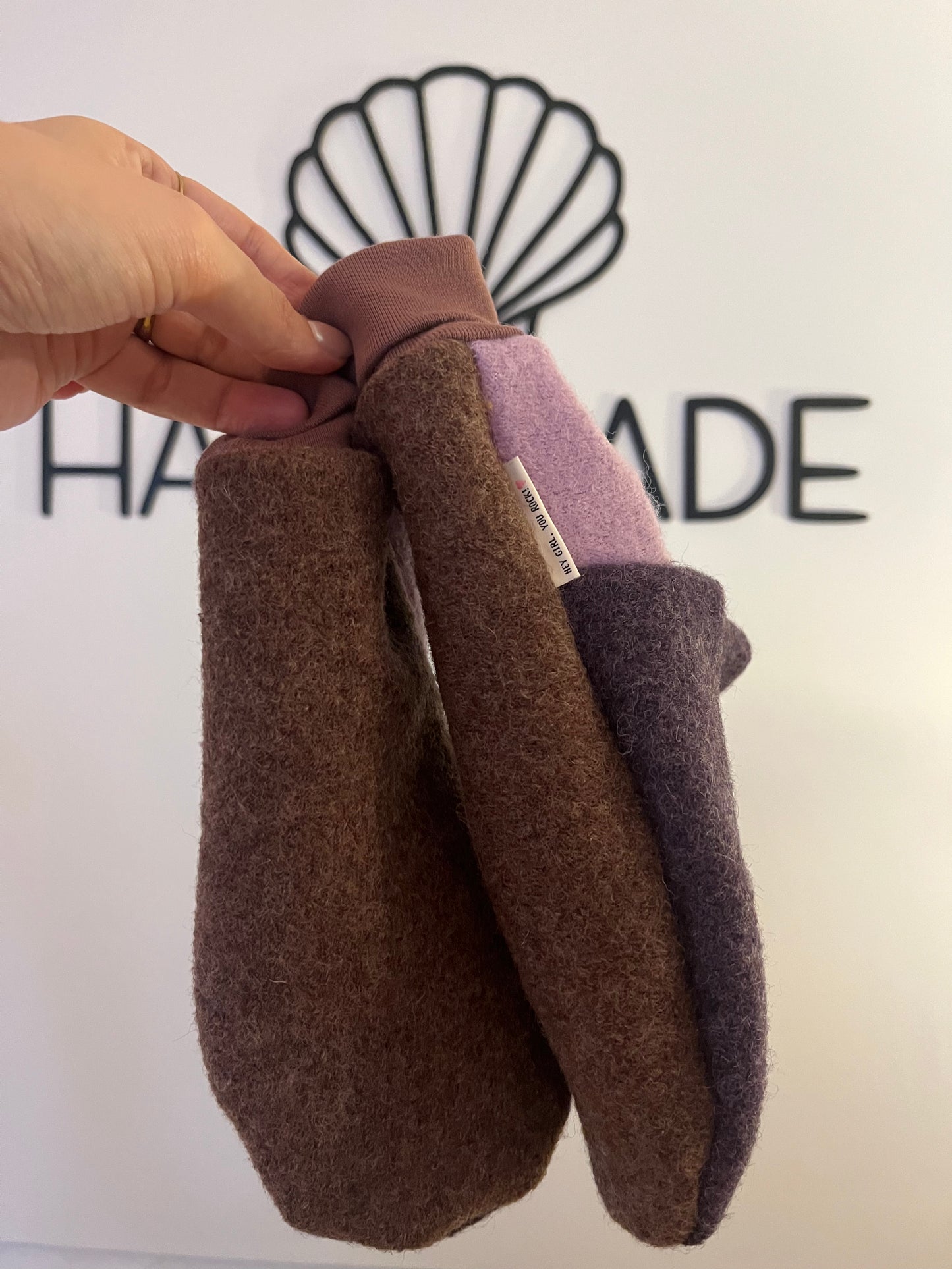 Fäustlinge Wolle XL Erwachsene