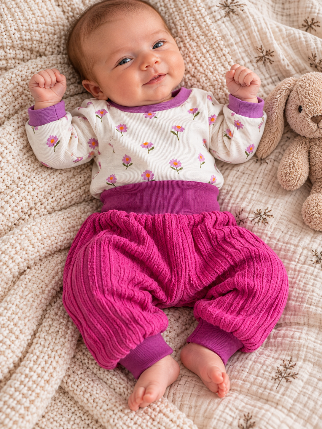 Newbornset 56/62 Blumen