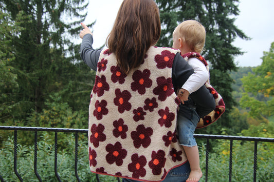 Oversize Weste Größe L Blumen