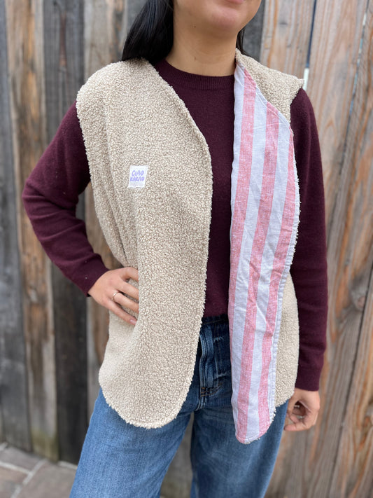 Oversize Weste Größe XL/XXL beige
