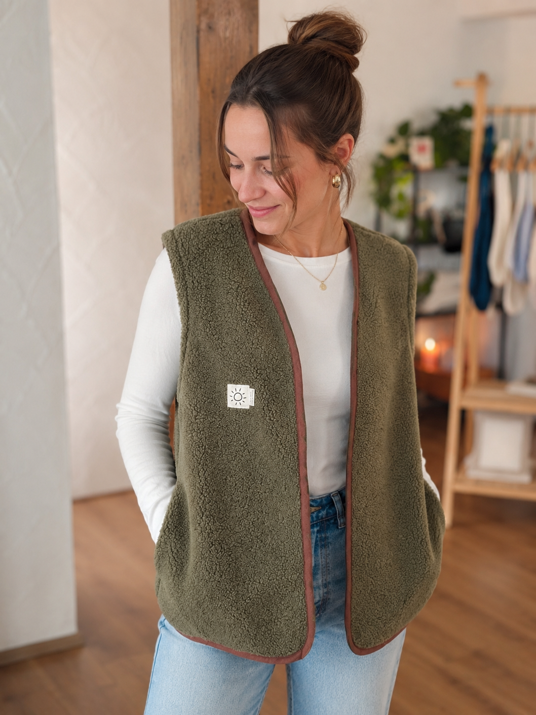 Oversize Weste Größe M