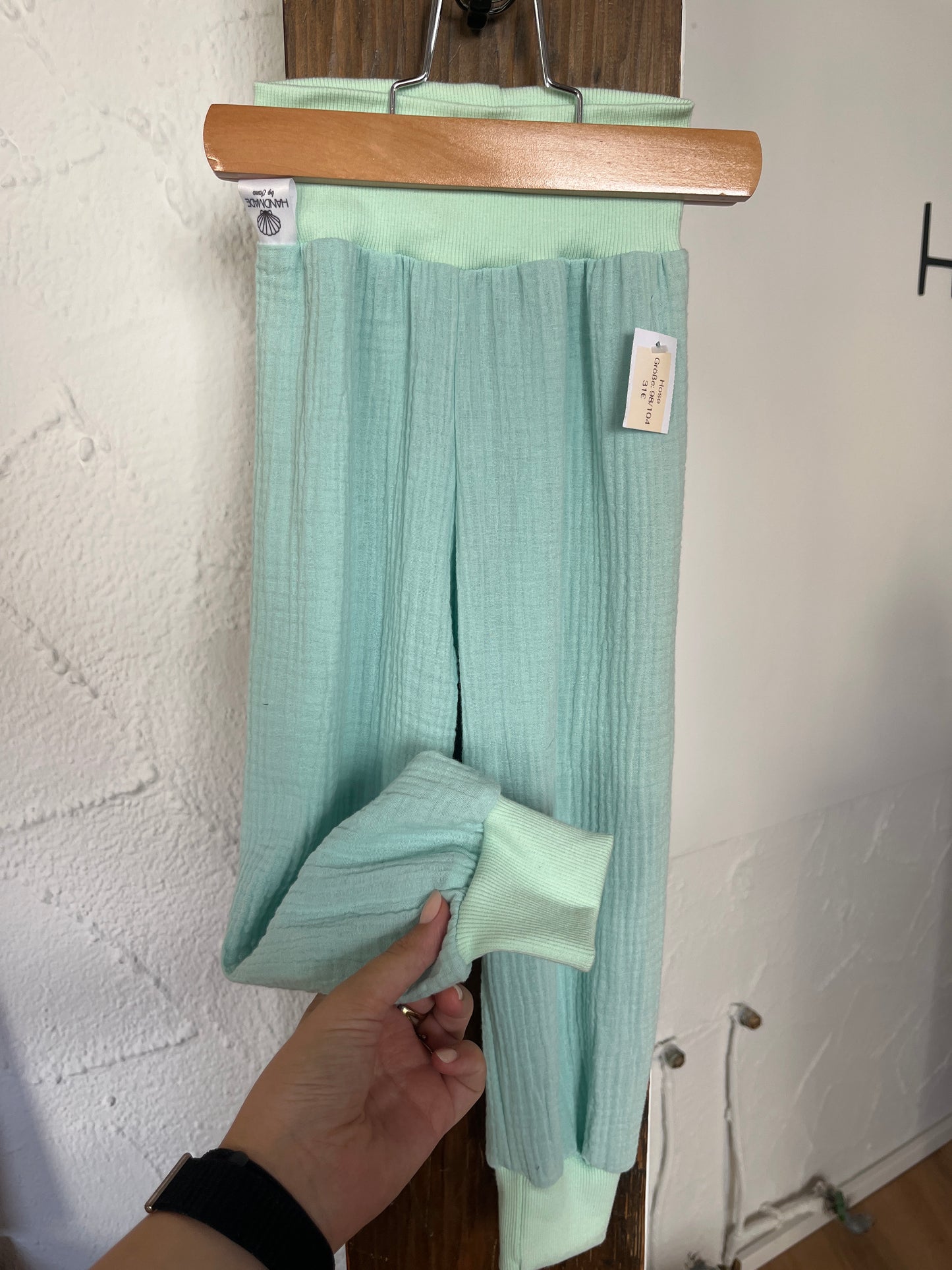 Pumphose 98/104 Musselin mint
