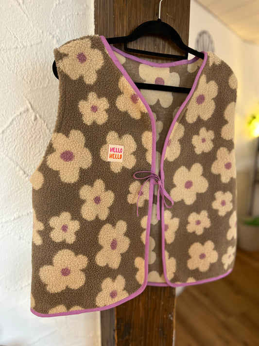Oversize Weste Größe M Blümchen