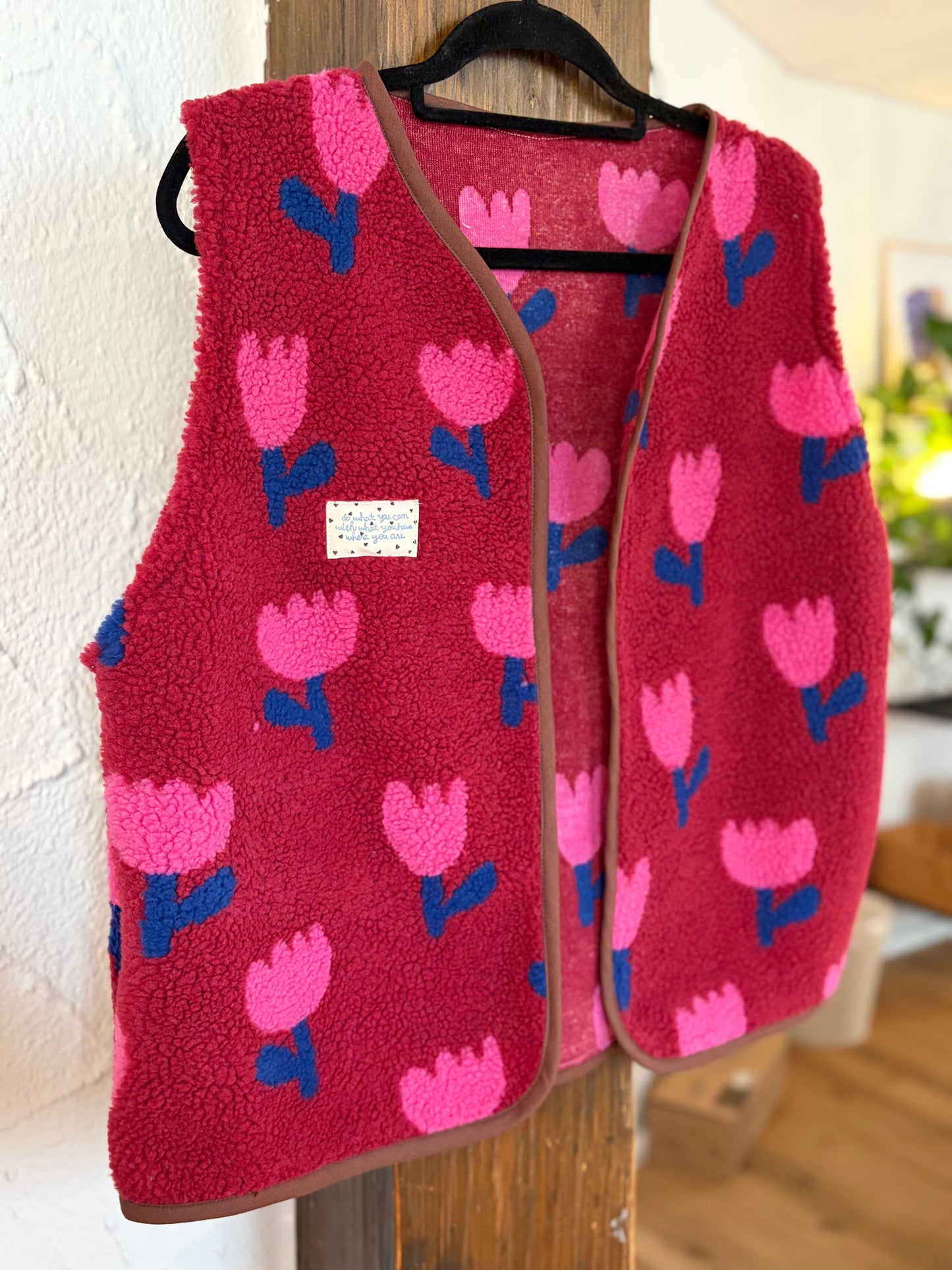 Oversize Weste Größe M Tulpen