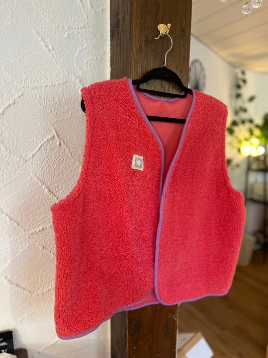 Oversize Weste Größe XL Lachs/pink