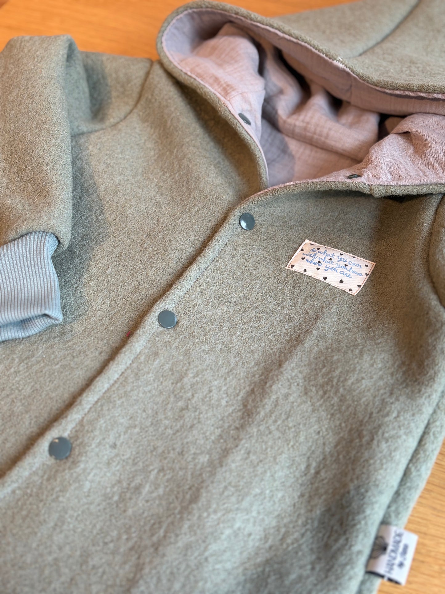 Walkjacke 98/104 grau/mint