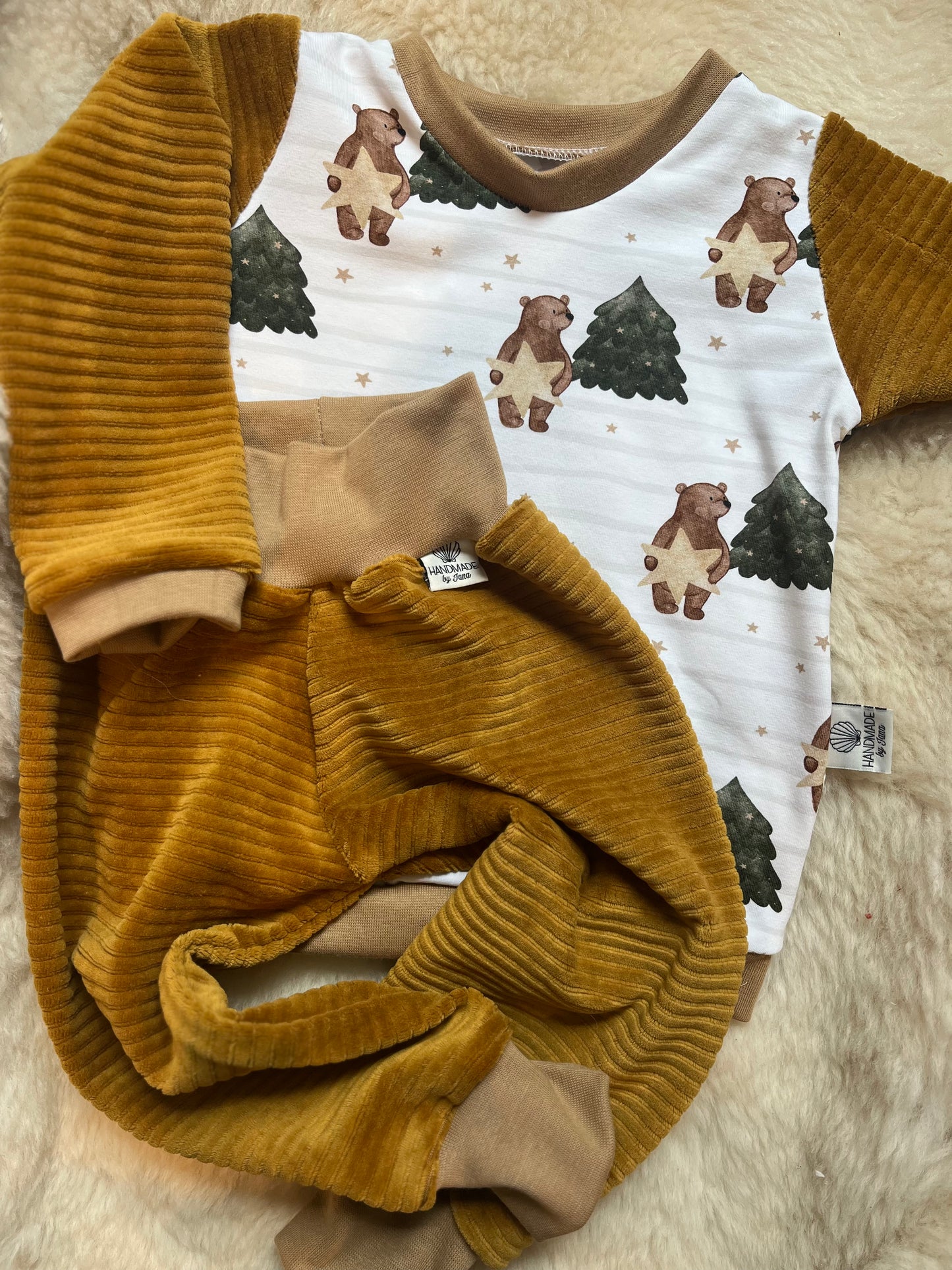 Weihnachtsset 80/86 Pumphose und Sweatshirt