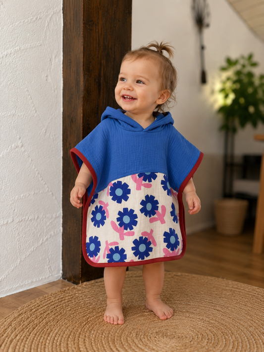 Musselin Badeponcho | 0,5-2 Jahre