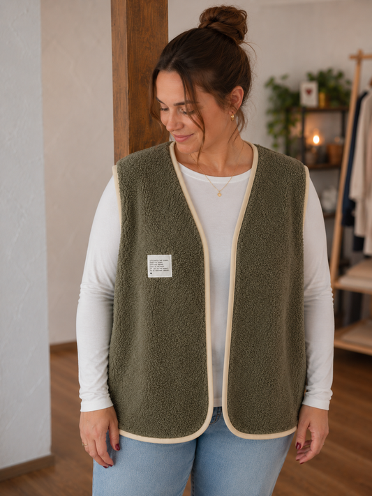 Oversize Weste Größe XL Olive