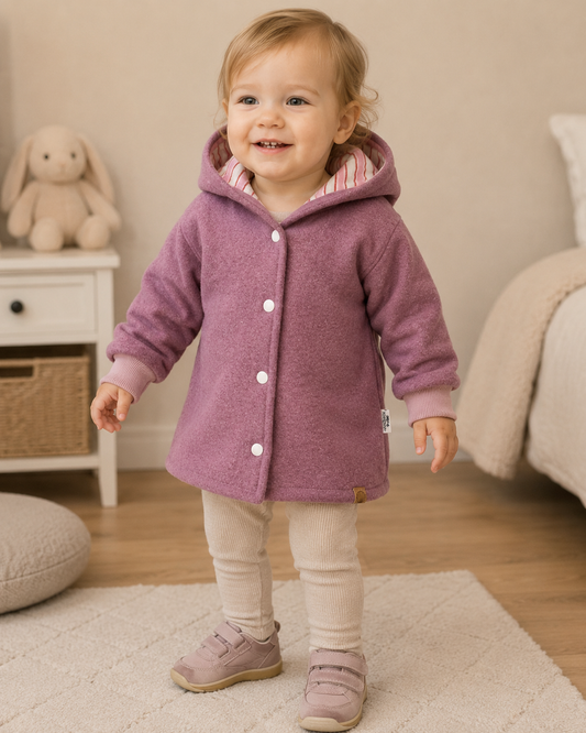 Walkjacke 86/92 rosa/streifen