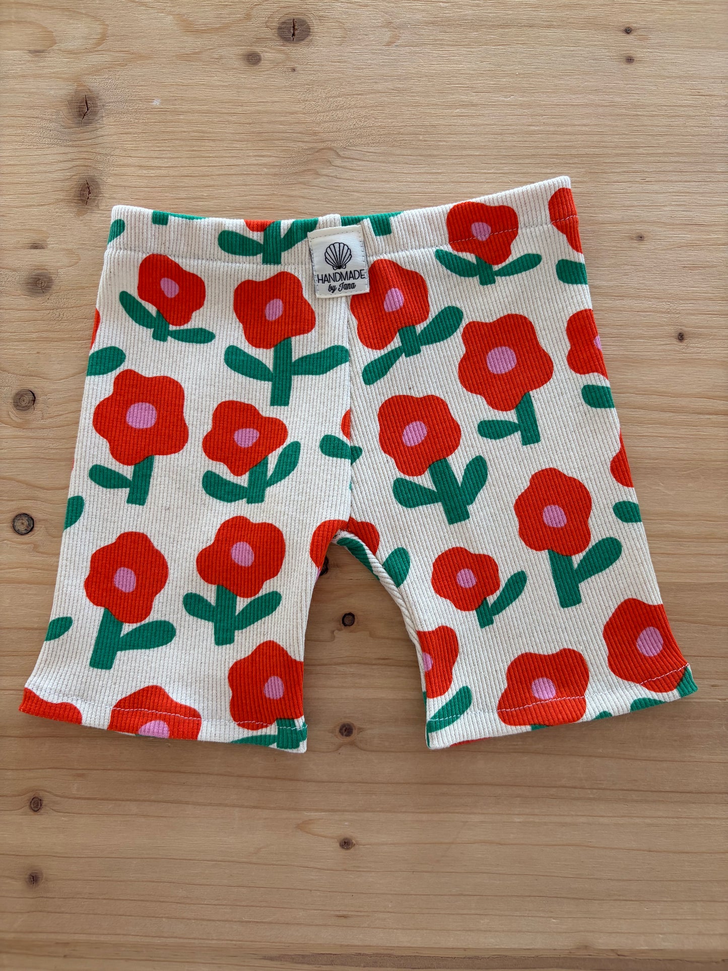 Radlerhose 74/80 Blumen