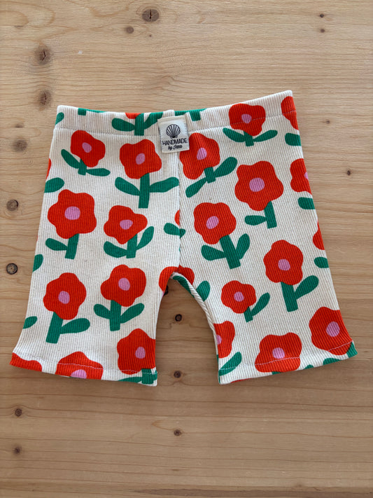Radlerhose 74/80 Blumen