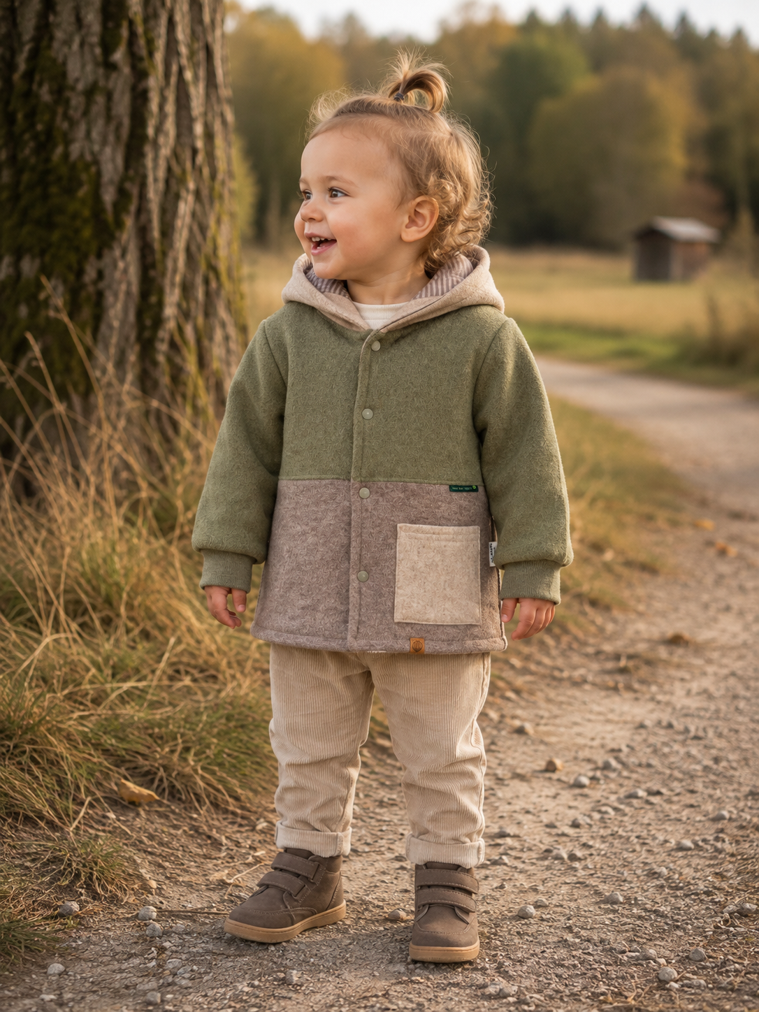 Walkjacke 86/92 Streifen