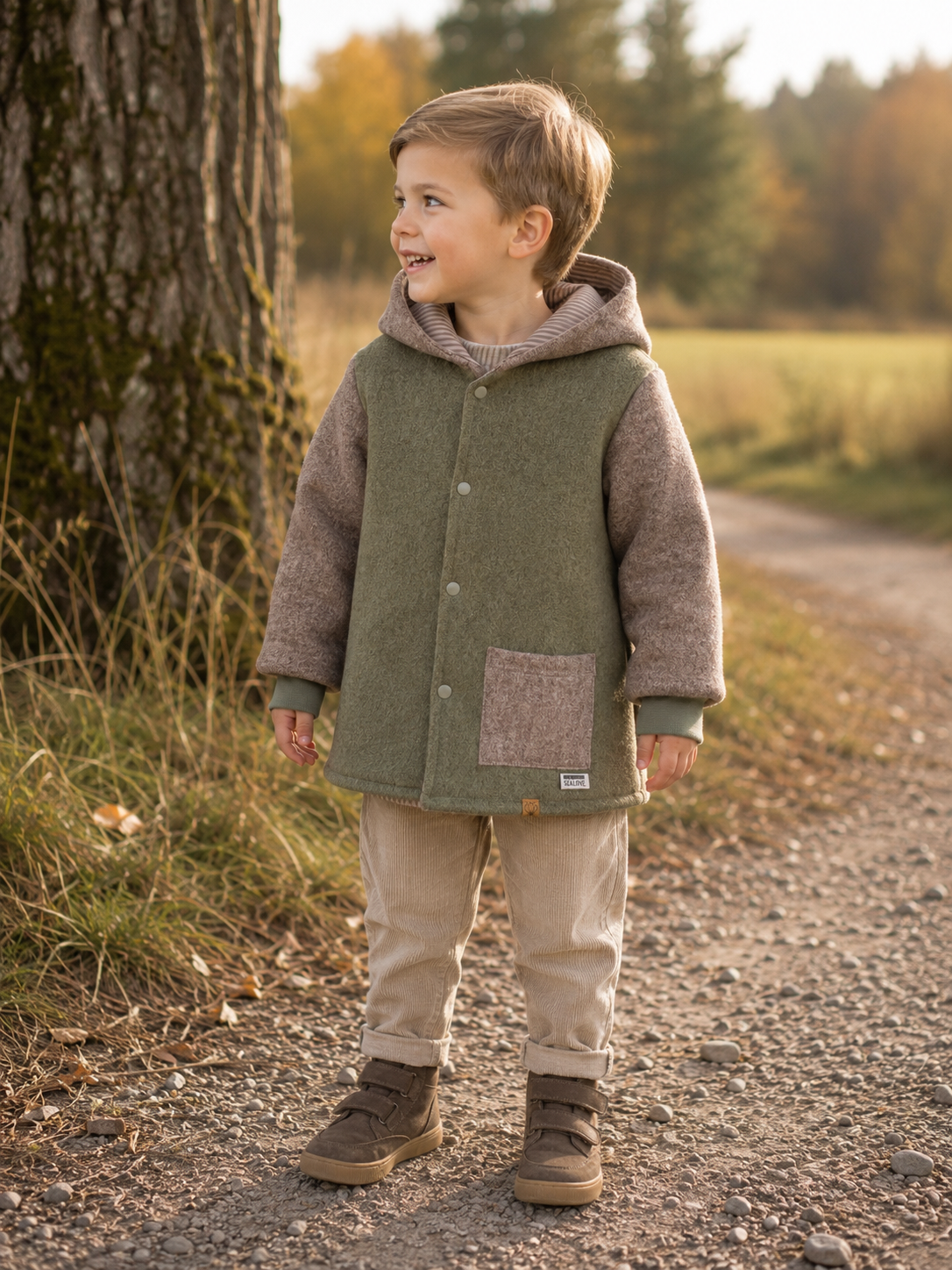 Walkjacke 98/104 Streifen