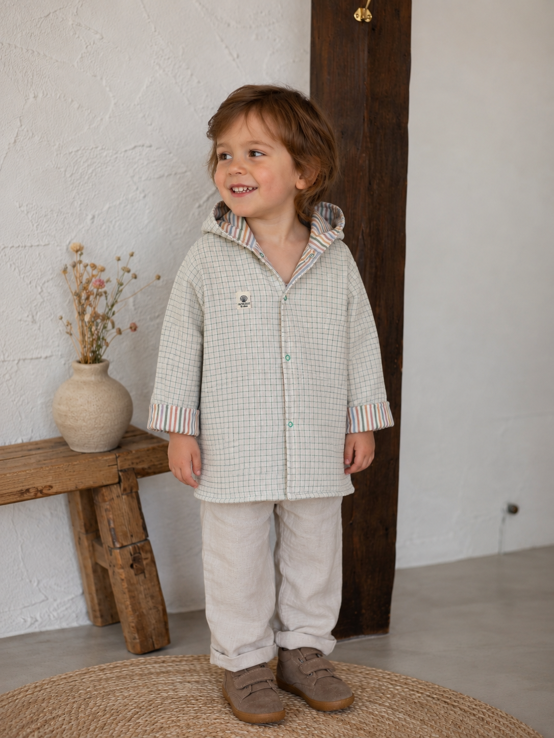 Wendejacke 98/104 aus 100 % Baumwolle – zwei Seiten, ein Lieblingsstück