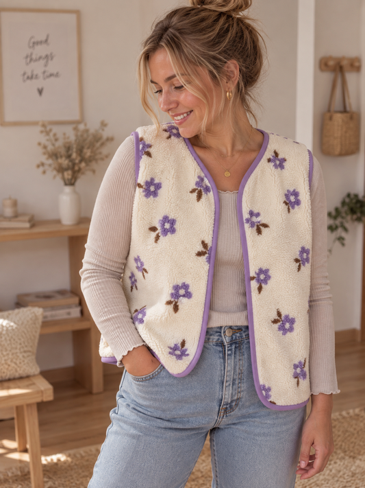 Oversize Weste Größe M Blumen