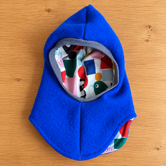 Wollwalk Schlupfmütze KU: 53-57cm blau