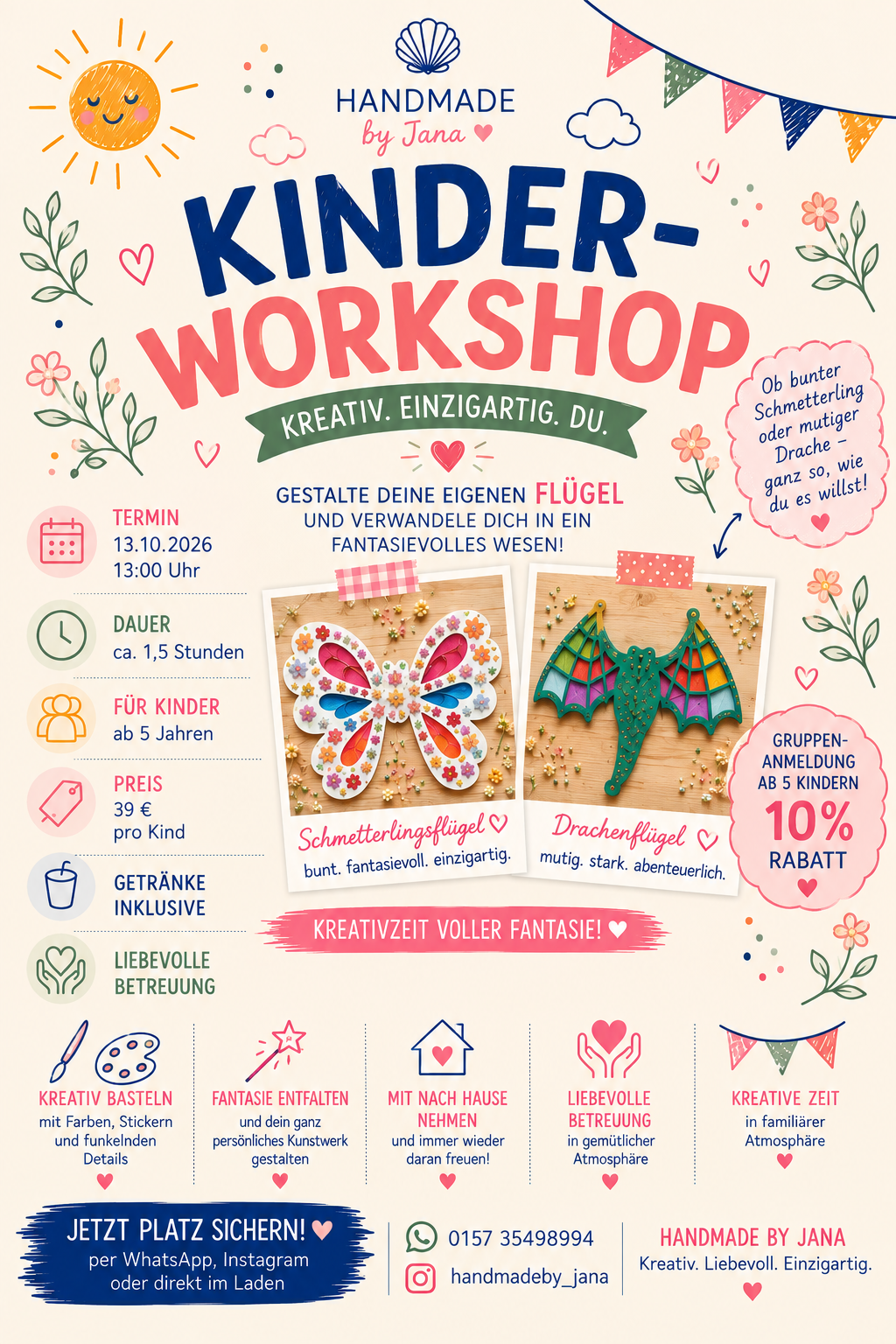 Workshop „Zauberflügel-Werkstatt“ 13.10.26 / 13-14:30Uhr