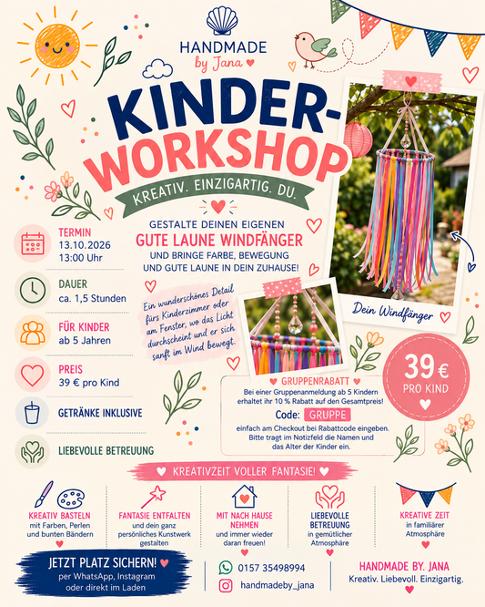Workshop „Gute-Laune-Windfänger“ 13.10.2026 / 13-14:30 Uhr